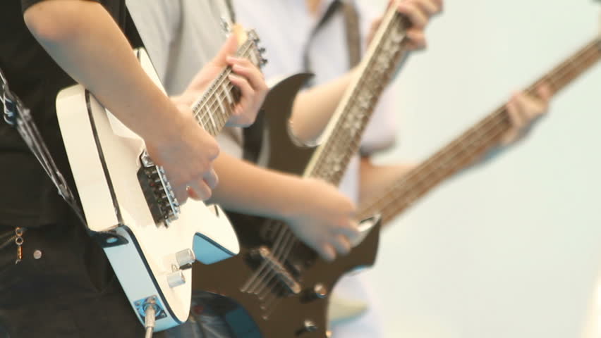 guitarist band performing