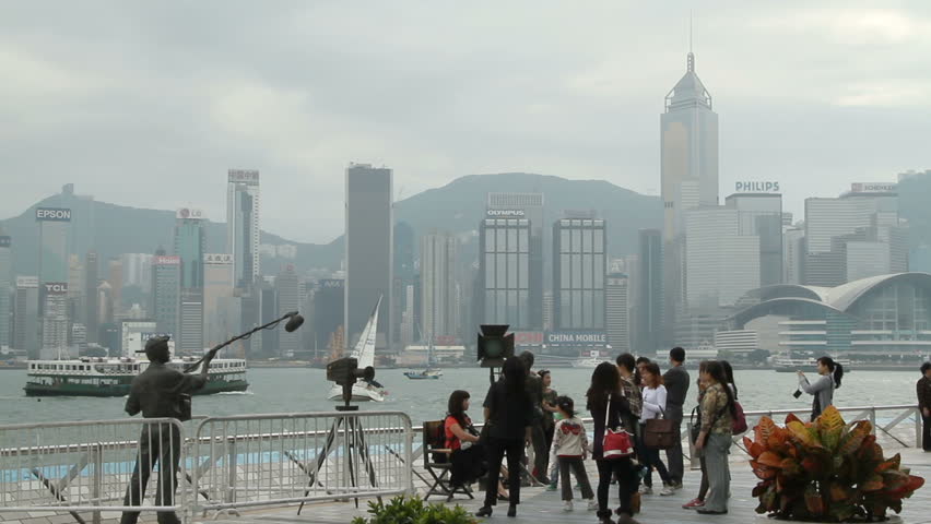 HONG KONG - NOVEMBER 14: Tourist Attractions in Avenue of Stars, Victoria