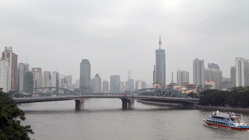 Haizhu Bridge is an iron bridge across the Pearl River in Guangzhou, China.

