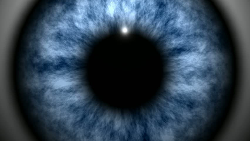 Blue eye ball moving close up HD 1080