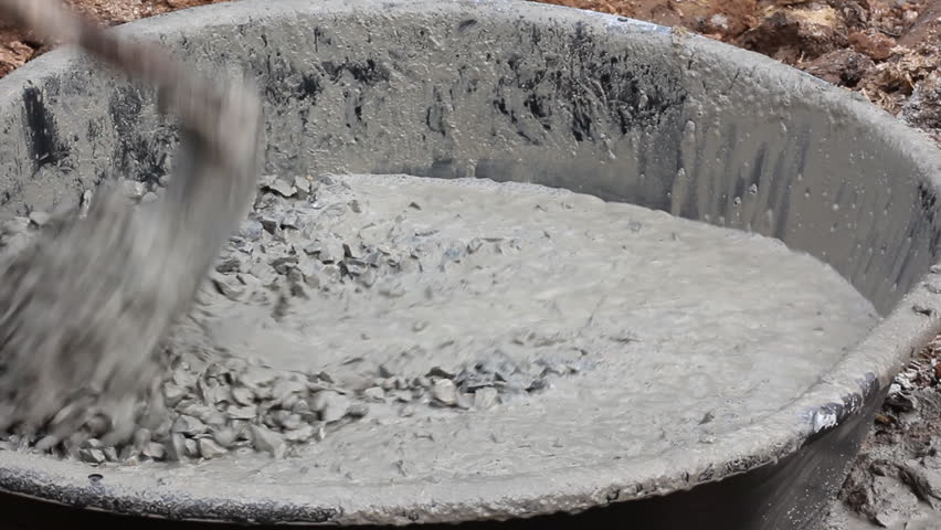 mixing cement preparation construction Stock Footage Video (100%