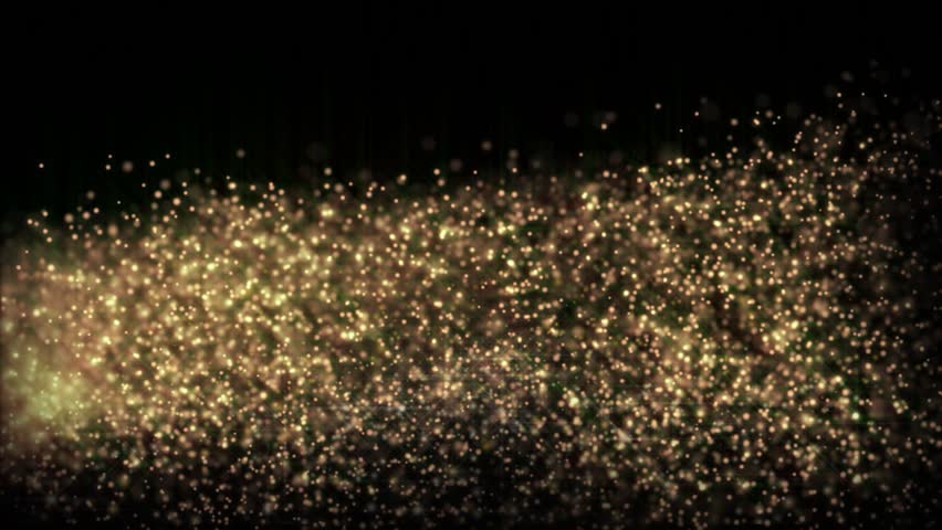 The forms of movement and transformation on the screen as glowing particles