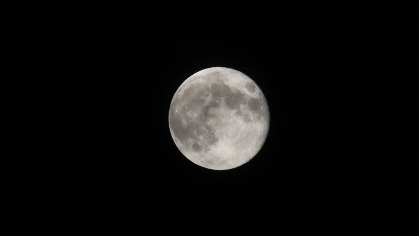 full moon in clear summer sky at night, a Nature Video by marcovarro