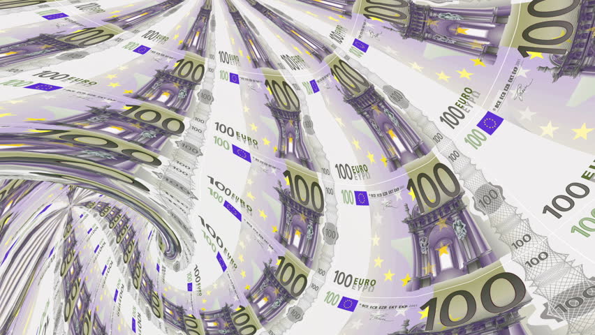 Banknote tunnel, financial depression, financial crash, euro, 3D rendering. Royalty-Free Stock Footage #25299761