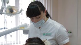 Dentist at work Health care in dental clinic