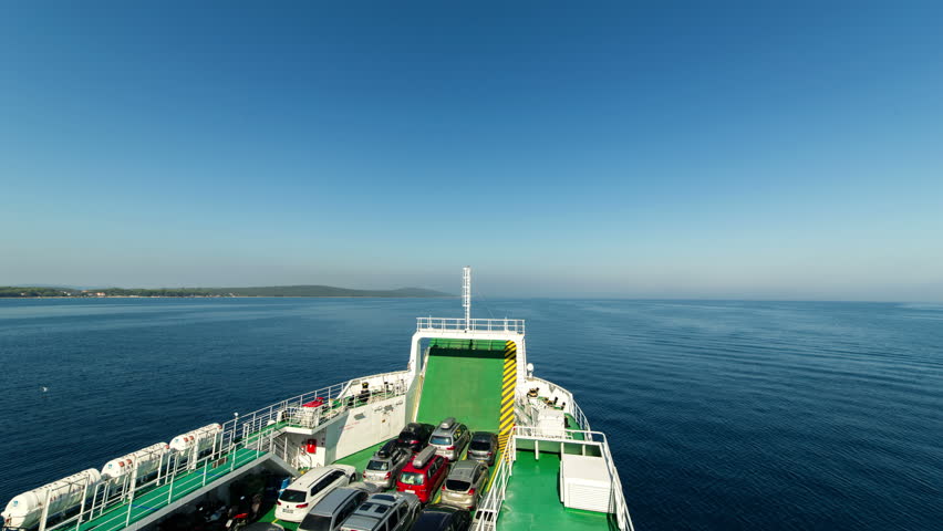 Adriatic Sea Ride - Ferry Time Lapse 4K, Zadar - Dugi otok, Croatia