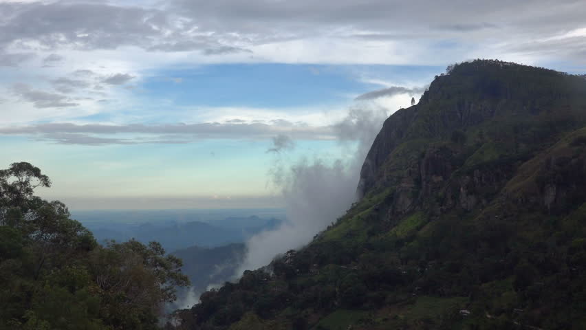 Mountain Scenery, Clouds Moving Over Stock Footage Video (100% Royalty