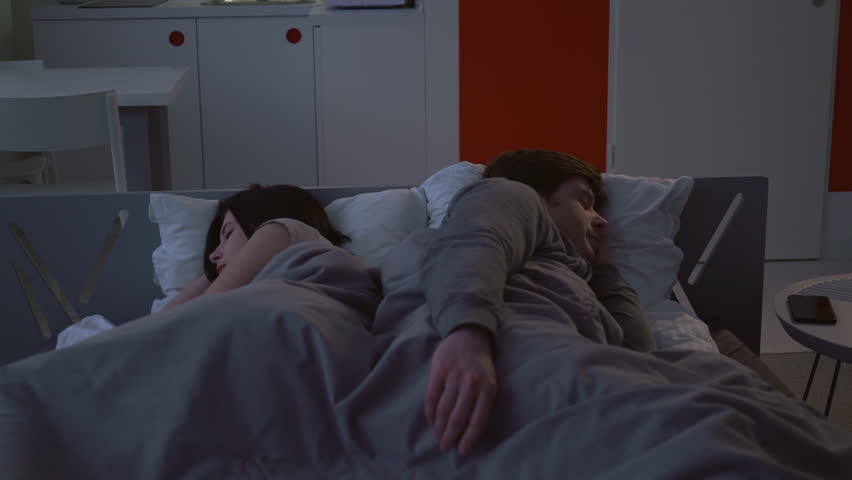 Young Family Sleeping Bed Girlfriend Boyfriend Stock Footage Video (100% Royalty-free) 25346081 Shutterstock