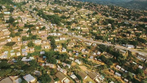 South Africa township aerial (Umlazi, Durban) - 4K video