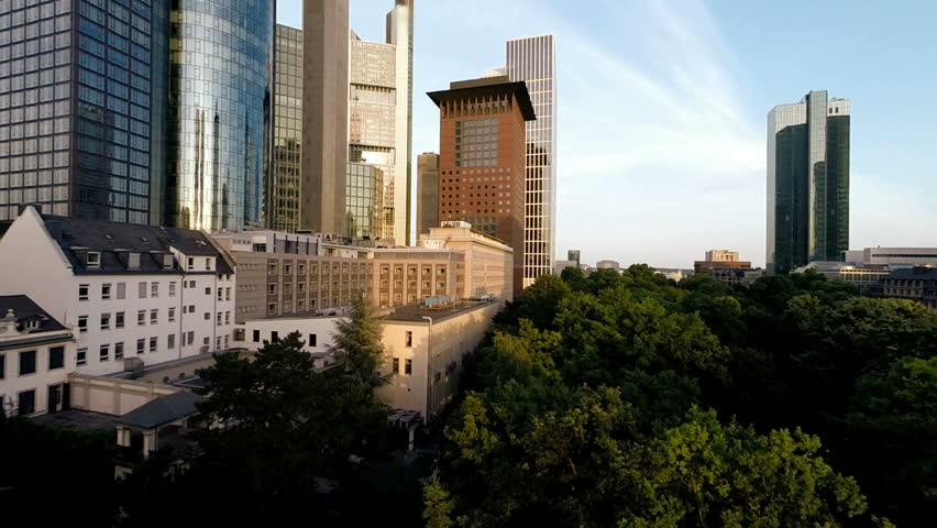 aerial view of modern skyline in city business district. global economy development background