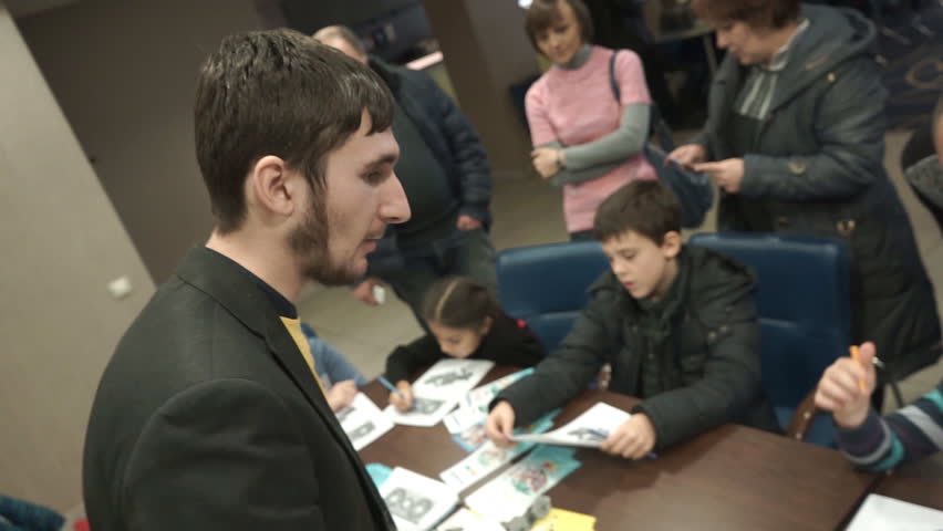 Ukraine 12 November 2016. Organization of a training course on the development of mental and intellectual ability in school-age children. Teachers and parents take part in teaching children | Shutterstock HD Video #25373534