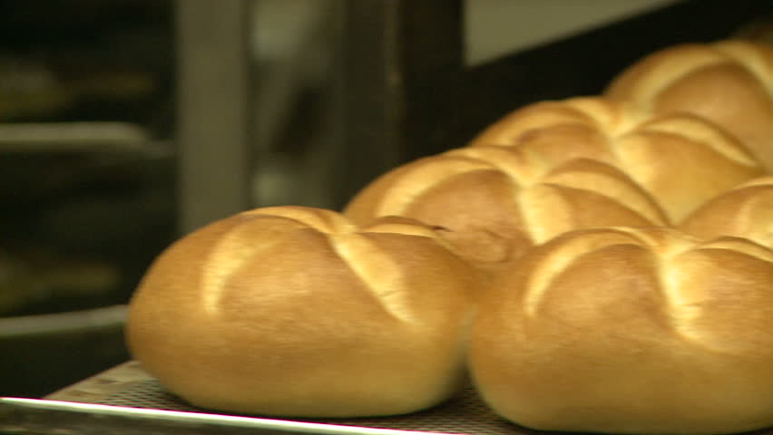 fresh rolls in bakery