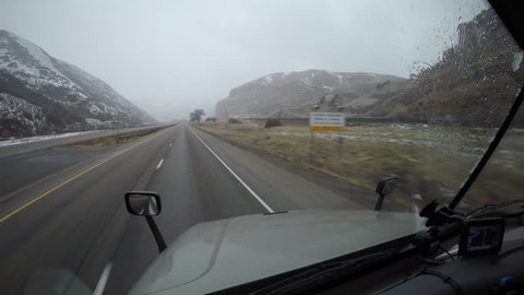 Semi-Truck POV Dashcam | Rural Utah in Winter