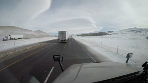 Semi-Truck POV Dashcam | Overturned Semi on Winter Wyoming Roads
March 1st, 2017