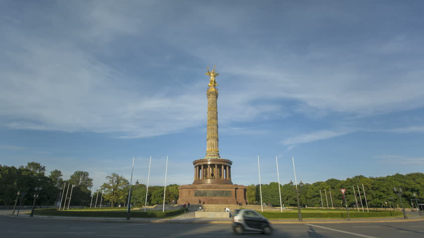 BERLIN, GERMANY - 5. MAY 2012 Timelapse at daytime of the rotary traffic at the