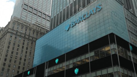 NEW YORK - CIRCA, July 2012: Barclays New York office lighting changes