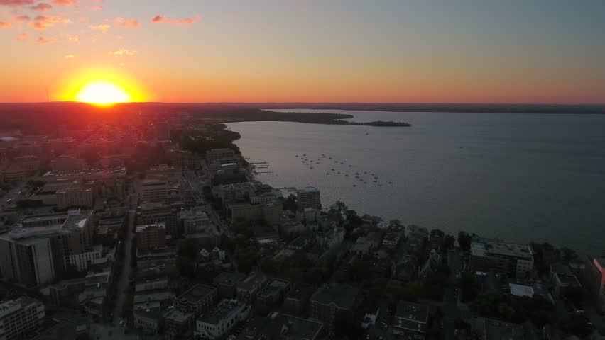 Aerial Wisconsin Madison September 2016 4K