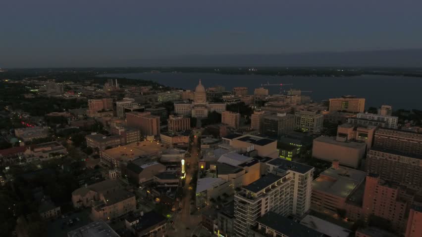 Aerial Wisconsin Madison September 2016 4K