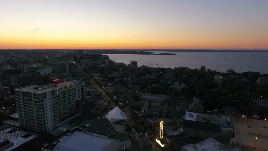 Aerial Wisconsin Madison September 2016 4K