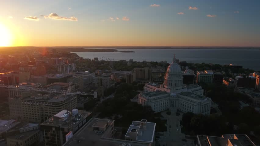 Aerial Wisconsin Madison September 2016 4K