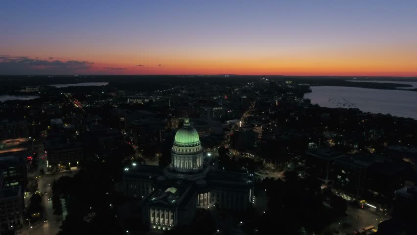 Aerial Wisconsin Madison September 2016 4K
