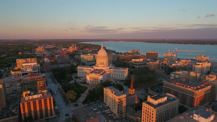 Aerial Wisconsin Madison September 2016 4K