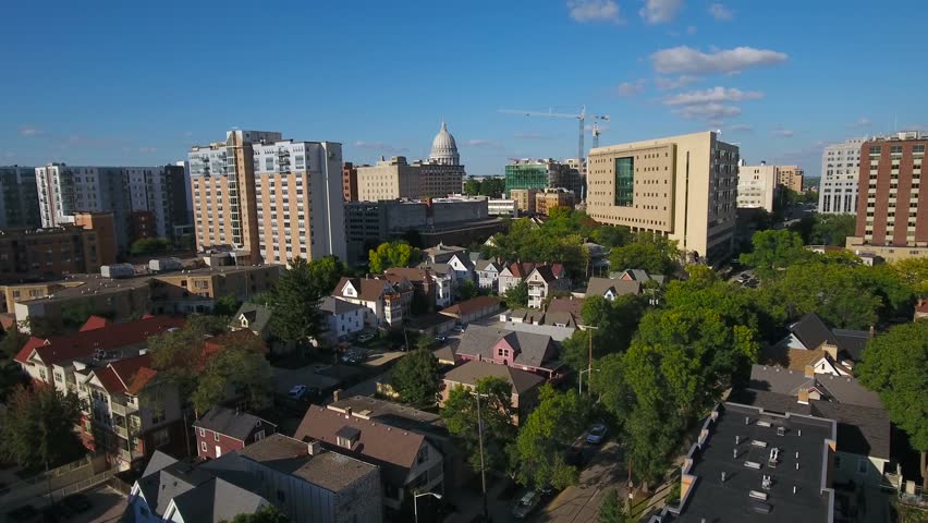 Aerial Wisconsin Madison September 2016 4K