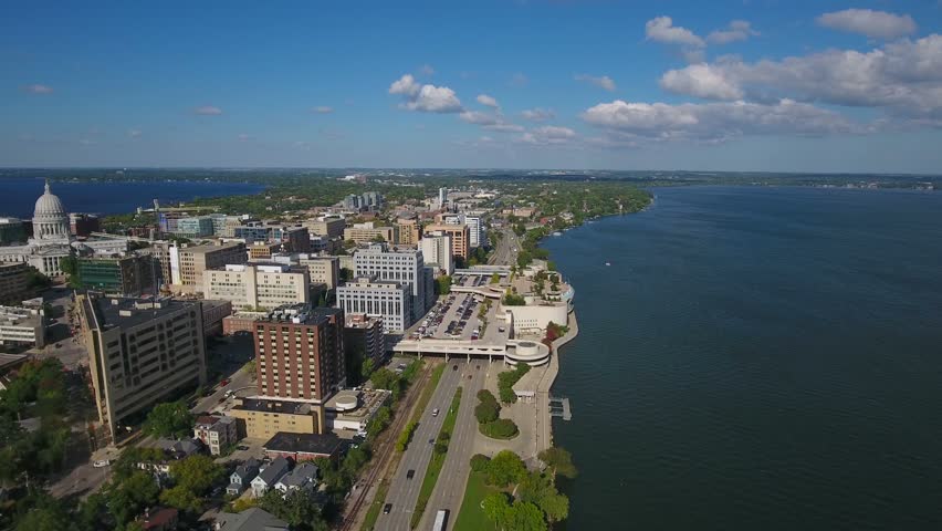 Aerial Wisconsin Madison September 2016 4K