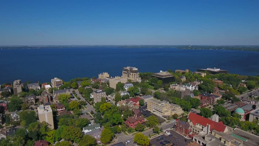 Aerial Wisconsin Madison September 2016 4K