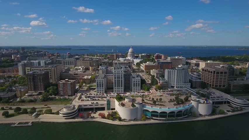 Aerial Wisconsin Madison September 2016 4K