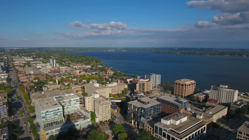 Aerial Wisconsin Madison September 2016 4K