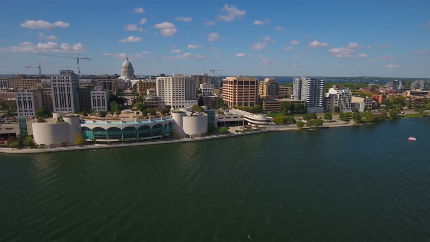 Aerial Wisconsin Madison September 2016 4K