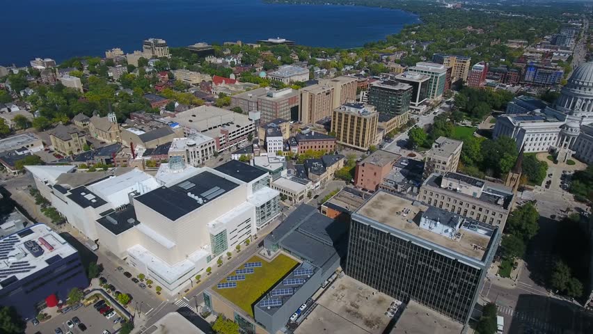 Aerial Wisconsin Madison September 2016 4K