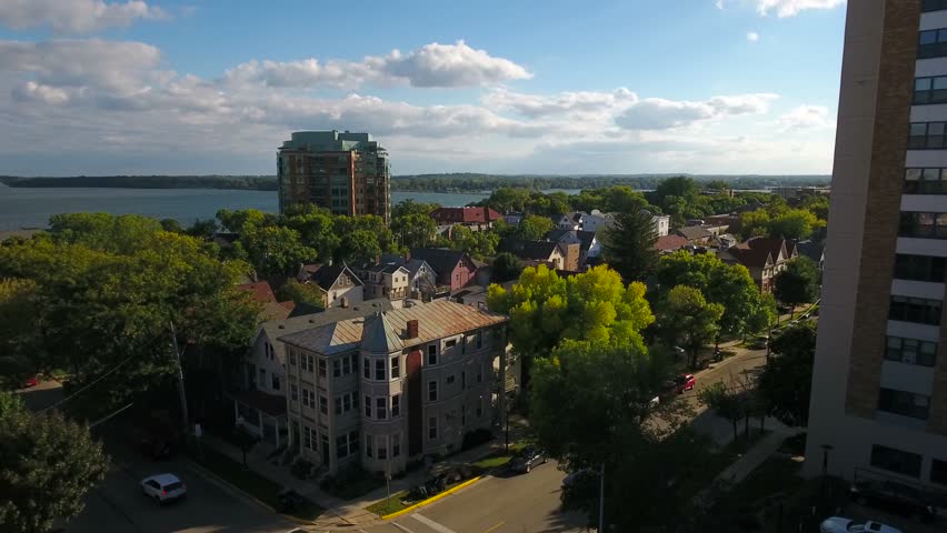 Aerial Wisconsin Madison September 2016 4K