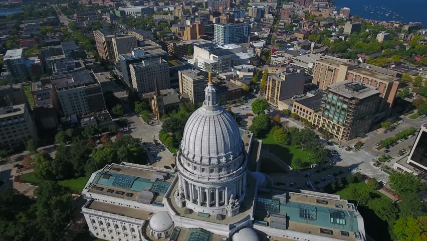 Aerial Wisconsin Madison September 2016 4K