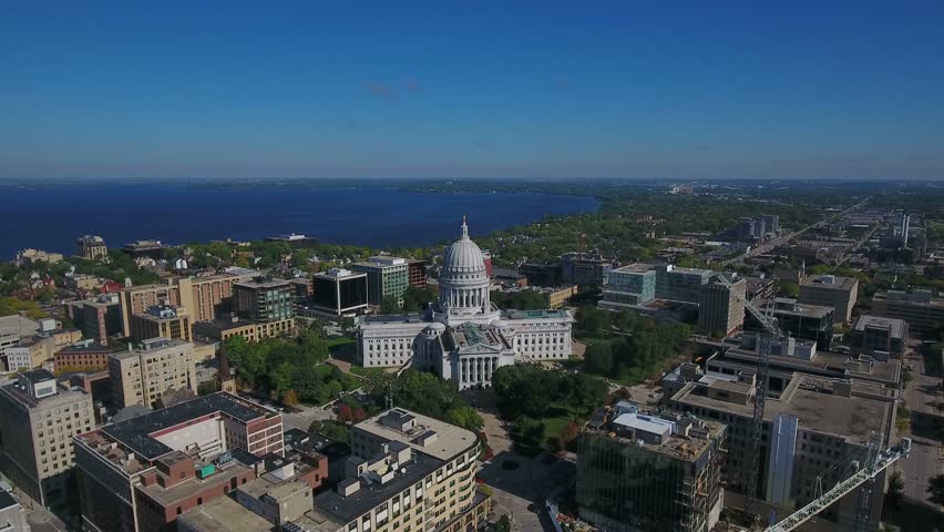 Aerial Wisconsin Madison September 2016 4K