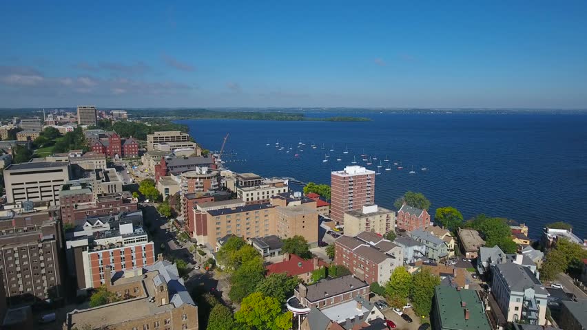 Aerial Wisconsin Madison September 2016 4K