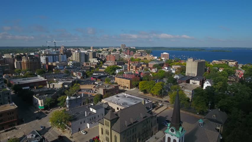 Aerial Wisconsin Madison September 2016 4K
