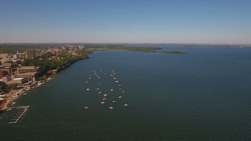 Aerial Wisconsin Madison September 2016 4K