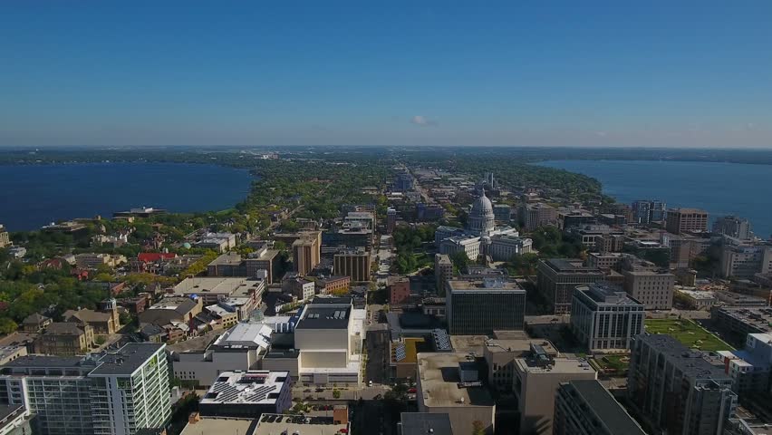Aerial Wisconsin Madison September 2016 4K