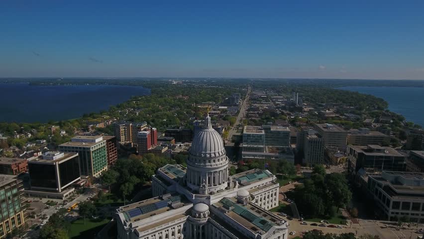 Aerial Wisconsin Madison September 2016 4K