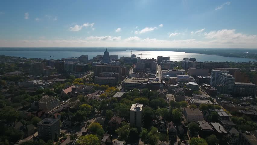 Aerial Wisconsin Madison September 2016 4K