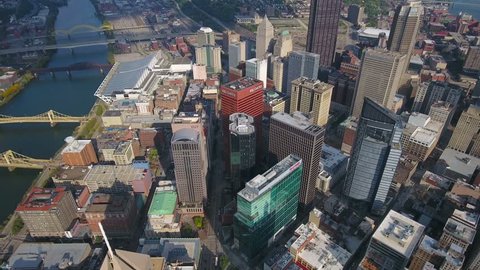 Aerial Pennsylvania Pittsburgh September 2016 4K