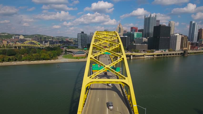 Aerial Pennsylvania Pittsburgh September 2016 4K Royalty-Free Stock Footage #25407863