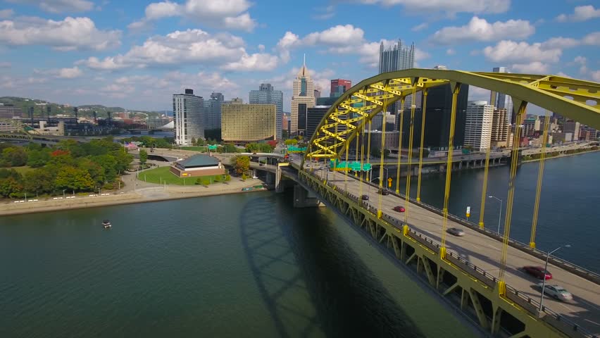 Aerial Pennsylvania Pittsburgh September 2016 4K Royalty-Free Stock Footage #25407881