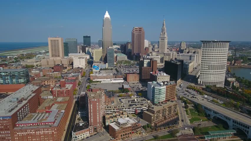Aerial Ohio Cleveland September 2016 4K Royalty-Free Stock Footage #25409366