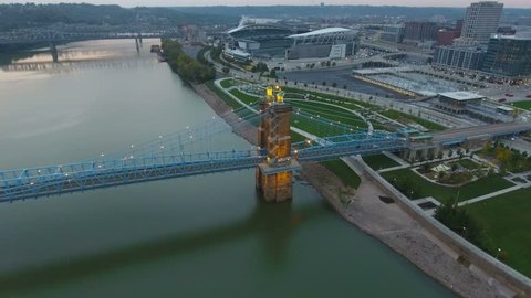 Aerial Ohio Cincinnati September 2016 4K