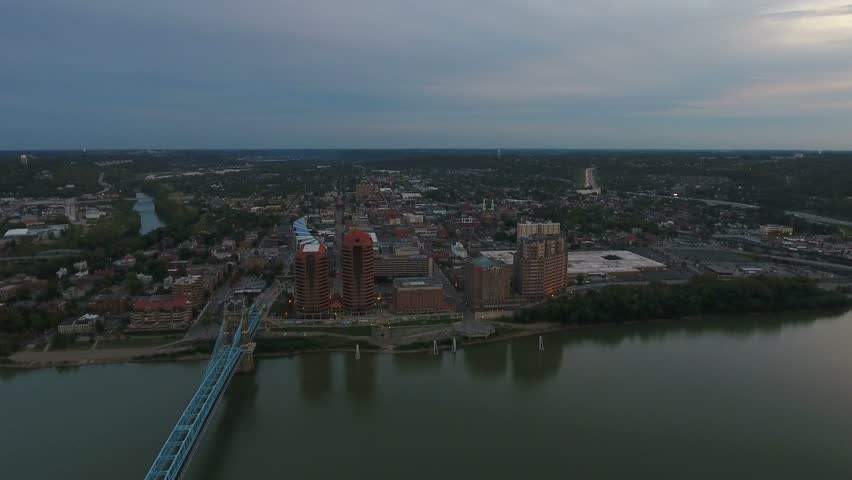 Aerial Ohio Cincinnati September 2016 4K