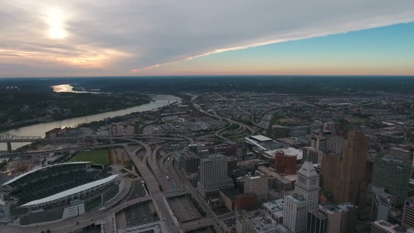 Aerial Ohio Cincinnati September 2016 4K