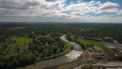 Aerial North Dakota Fargo September 2016 4K